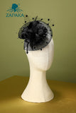 ZAPAKA 1920s Black Feather Beaded Headband