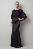 Sparkly Sequin Champagne Long Mermaid Mother of the Bride Dress with Pockets