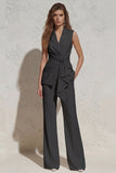 White Notched Lapel Ruched Slim Fit Long Women Suit