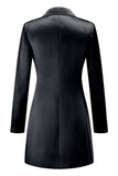 Champagne Peak Lapel Satin Midi Work Dress