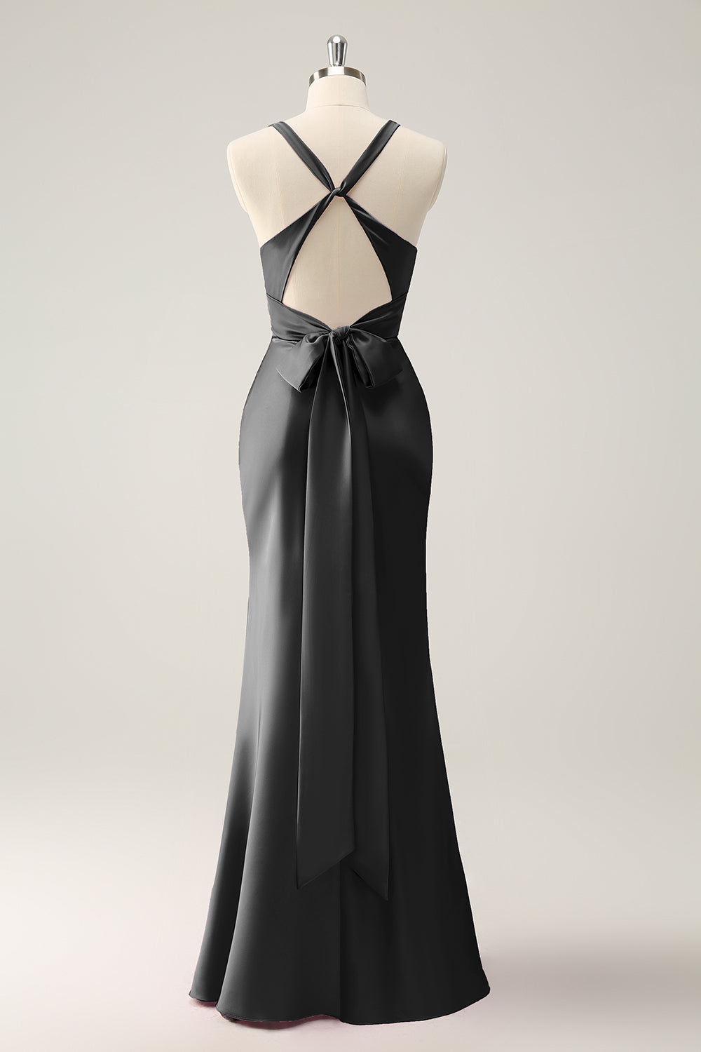pink black bridesmaid dresses Unique Bateau Fuchsia Satin Long Black Bridesmaid Dress QB3031 US16 / As Picture