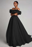 Dusty Sage Ruffled Strapless A Line Formal Dress