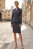 Light Yellow Notched Lapel 2 Piece Single Breasted Work Dress
