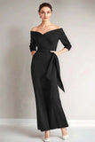 Navy Mermaid Strapless Mother of The Bride Dress