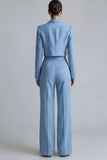Burgundy Peak Lapel One Button 2-piece Women's Work Suits
