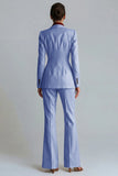 Kahki Single Breasted Nothed Lapel Women's Work Suits