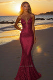 Sparkly Silver Backless Mermaid Long Formal Dress