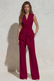 White Notched Lapel Ruched Slim Fit Long Women Suit