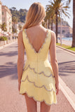 Pink V-Neck Bodycon Asymmetrical Mini Homecoming Dress with Beading