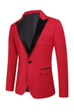 Red Peak Lapel One Button 2 Piece Men's Prom Suits