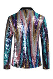 Glitter Colorful Sequins 2 Piece Men Suits
