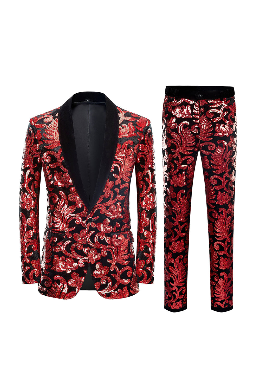 Mens 2 Piece Suit Embroidered Tuxedos Jacquard Suits Floral Prom Tux – MOGU  SUIT
