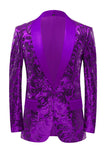 Golden Shawl Lapel Sequins Men's Blazer