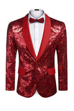 Golden Shawl Lapel Sequins Men's Blazer