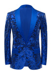Golden Shawl Lapel Sequins Men's Blazer