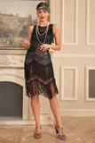 Blush Sparkly Fringes Great Gatsby Dress with Sequins
