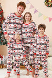 Black and White Printed Christmas Fmaily Matching Pajamas Set