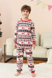 Black and White Printed Christmas Fmaily Matching Pajamas Set