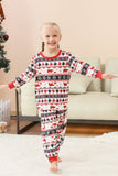 Black and White Printed Christmas Fmaily Matching Pajamas Set