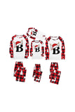 Red and White Christmas Printed Family Matching Pajamas Set