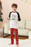 Black and Red Santa Printed Fmaily Pajamas Set