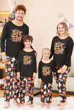 Black Halloween Pumpkin Printed Family Pajamas Set