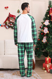 Green and White Merry Christmas Family Pajama Sets