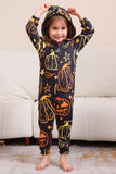 Black Print Halloween Family Matching Pajama Set