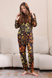 Black Print Halloween Family Matching Pajama Set