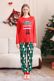 Red Print Christmas Family Matching Pajama Set