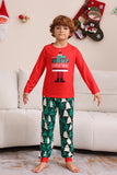 Red Print Christmas Family Matching Pajama Set