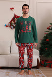 Dark Green Merry Christmas Family Pajama Set