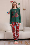 Dark Green Merry Christmas Family Pajama Set