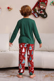 Dark Green Merry Christmas Family Pajama Set