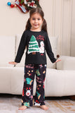 Black Merry Christmas Family Pajama Set