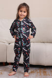 Christmas Navy Family Matching Hooded Pajamas