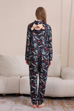 Christmas Navy Family Matching Hooded Pajamas