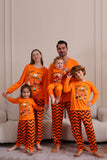 Orange Striped Halloween Family Pajamas