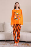 Orange Striped Halloween Family Pajamas