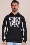 Black Skeleton Hooded Halloween Family Sweatshirts