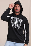 Black Skeleton Hooded Halloween Family Sweatshirts