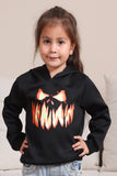 Black Devil Pumpkin Print Hooded Halloween Family Sweatshirts