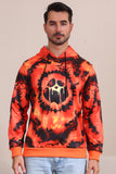 Spooky Orange Skeleton Print Hooded Family Sweatshirts