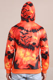 Spooky Orange Skeleton Print Hooded Family Sweatshirts