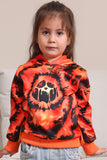 Spooky Orange Skeleton Print Hooded Family Sweatshirts