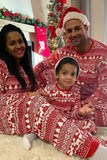 Red Christmas Pattern Printed Family Matching Pajama Sets