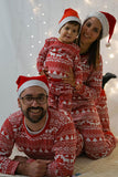 Red Christmas Pattern Printed Family Matching Pajama Sets