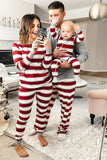 Red and White Stripes Long Sleeves Family Pajama Sets