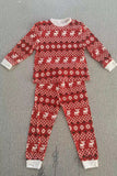 Red Snowflake Printed Christmas Flamily Matching Pajama Sets