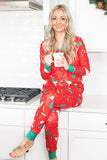 Red Christmas Tree Printed Family Matching Pajama Sets